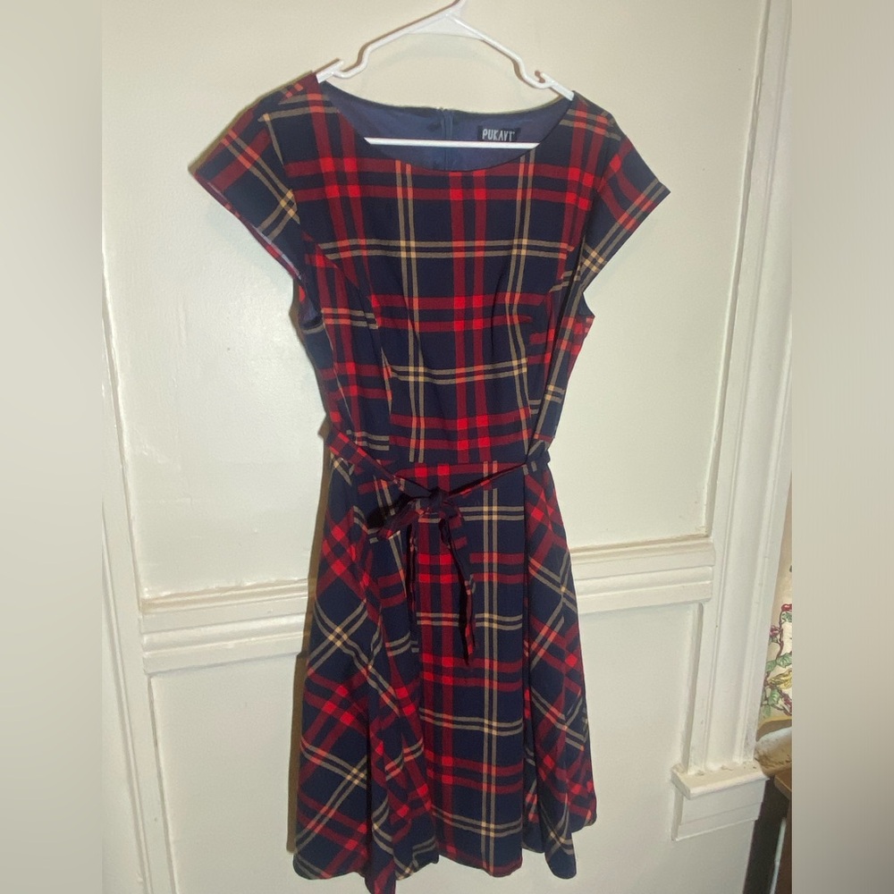 Cute Plaid Dress XL